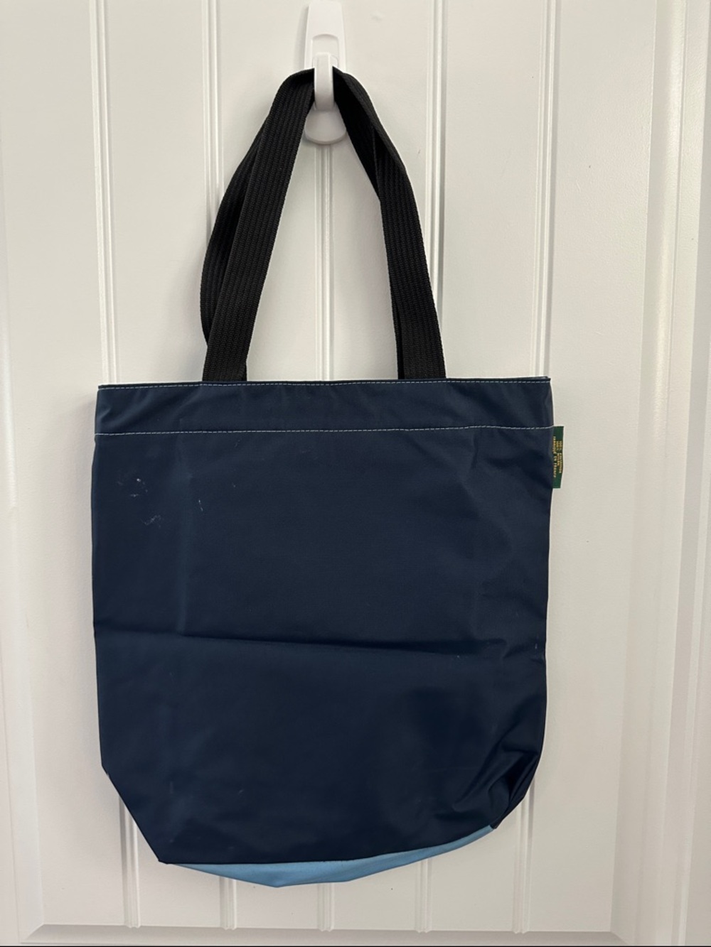 Hervé Chapelier Navy Tote with Black Handles - Picture 3 of 6